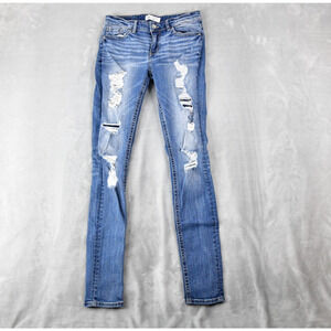 BKE Payton Jeans Womens 27x31.5 (28x32 meas) Blue Denim Distressed